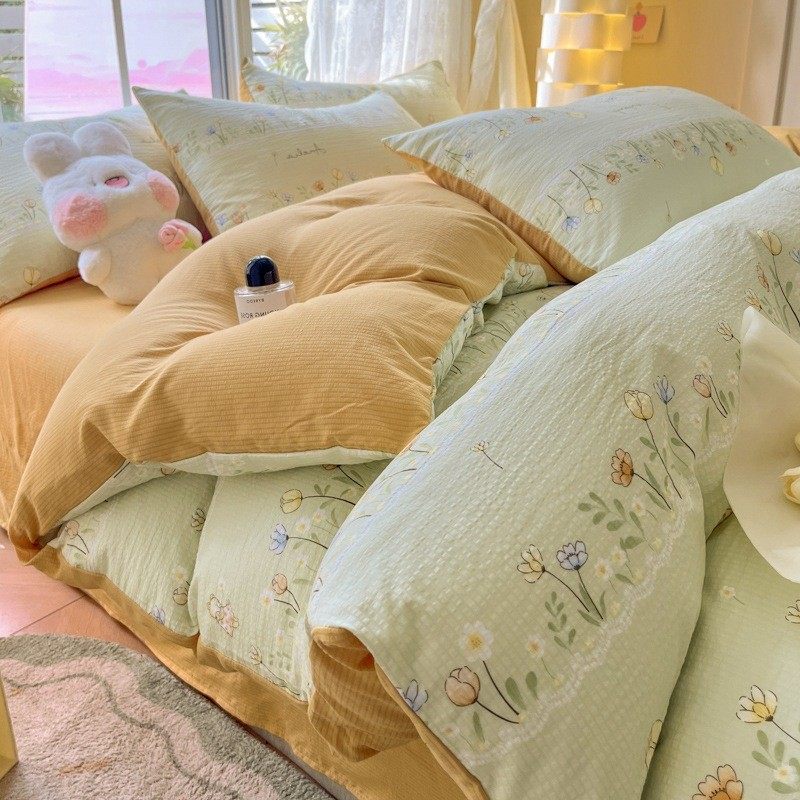 春季泡泡纱床单四件套a类南通床上用品床单被罩宿舍三件套被套4,床上用品,床品套件/四件套/多件套,淘宝优惠券,粉丝福利购,淘宝优惠卷