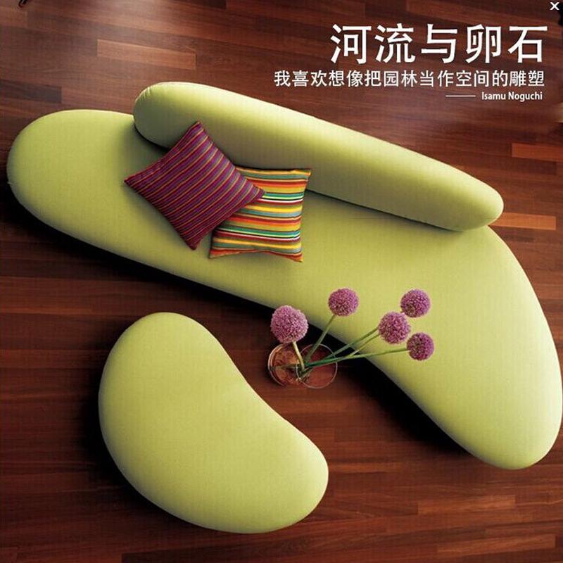 北欧简约弧形布艺沙发创意现代休闲沙发时尚酒店大堂售楼处沙发