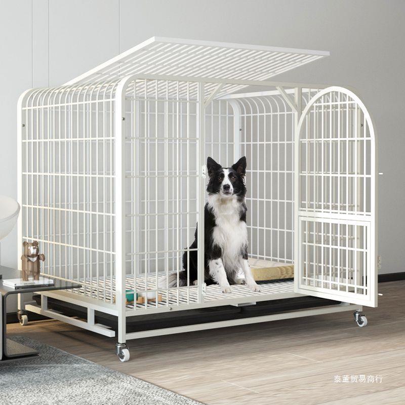 热销狗笼子室内大型犬中型加粗方管厕所边牧家用拉布拉多金毛六面