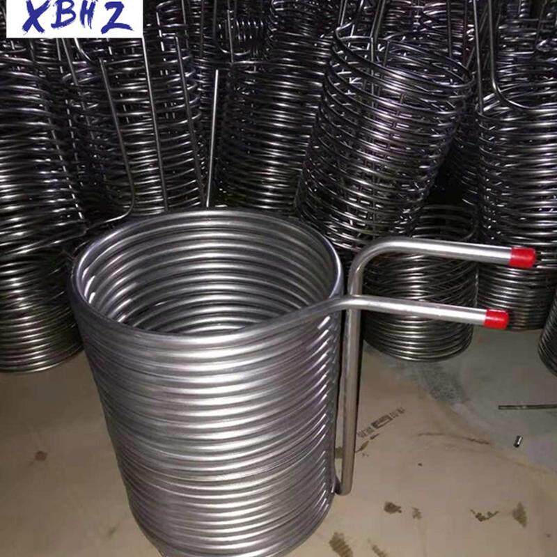 不锈钢啤酒麦芽逆流冷却套盘管 啤酒麦芽冷却盘管 工业冷水机盘管