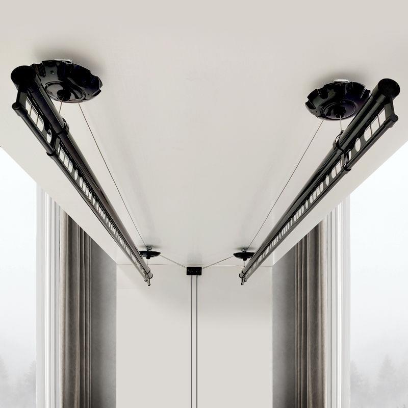 升降晾衣架手摇双杆阳台晾衣杆晒衣杆包邮双杆式单杆双杆式加东龙