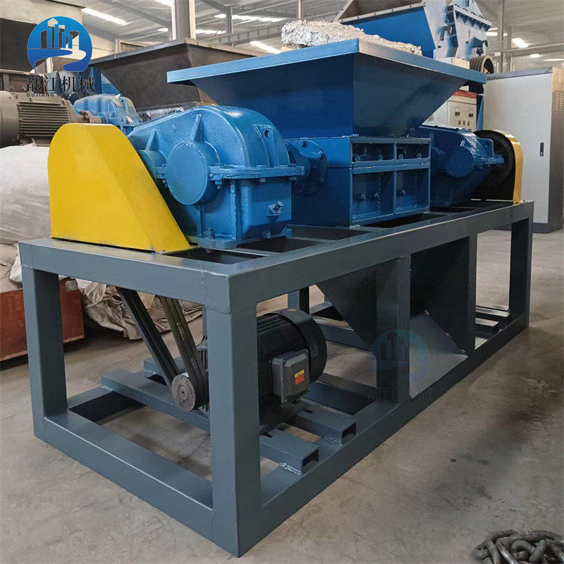 热销双轴双动力轮胎撕碎机钢丝汽车轮毂电摩机刹车锅撕破胎破碎机