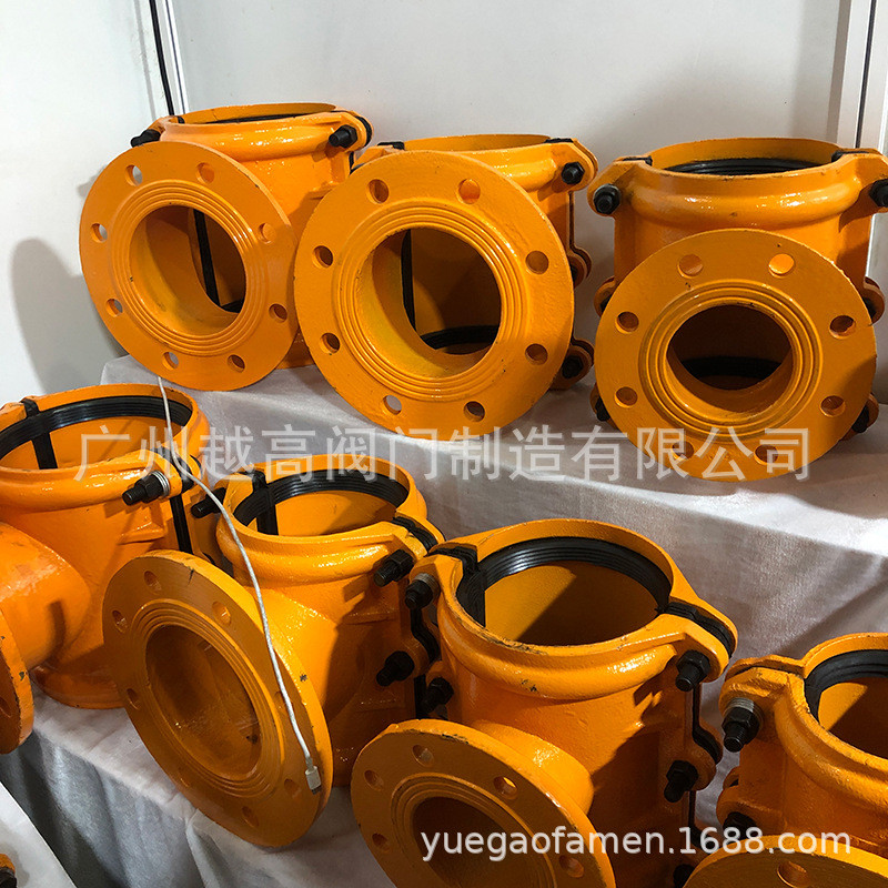热销广东南沃卡箍哈夫节铸铁管三通专用开孔马鞍pe管抢修器抱箍接图片