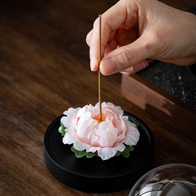 热销非遗手工捏家用客厅创意陶瓷玫瑰花摆件茶玩花茶桌摆件茶道茶