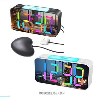 rgb震动闹钟大字直销15色大音工厂大屏盲人用品