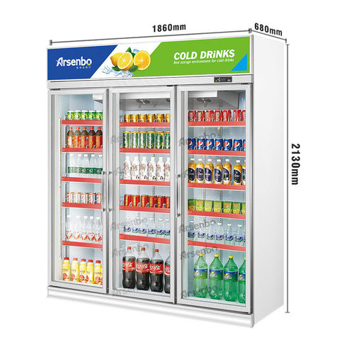 热销雅绅宝厂家直供三门水果保鲜柜超市商用冰柜便利店啤酒鲜花冷