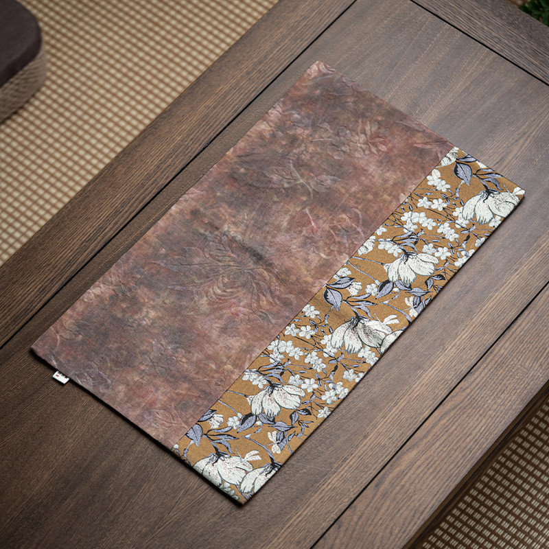 热销复古唐彩茶席海棠茶席隔热垫防烫干泡桌布杯垫壶垫茶铺茶道配