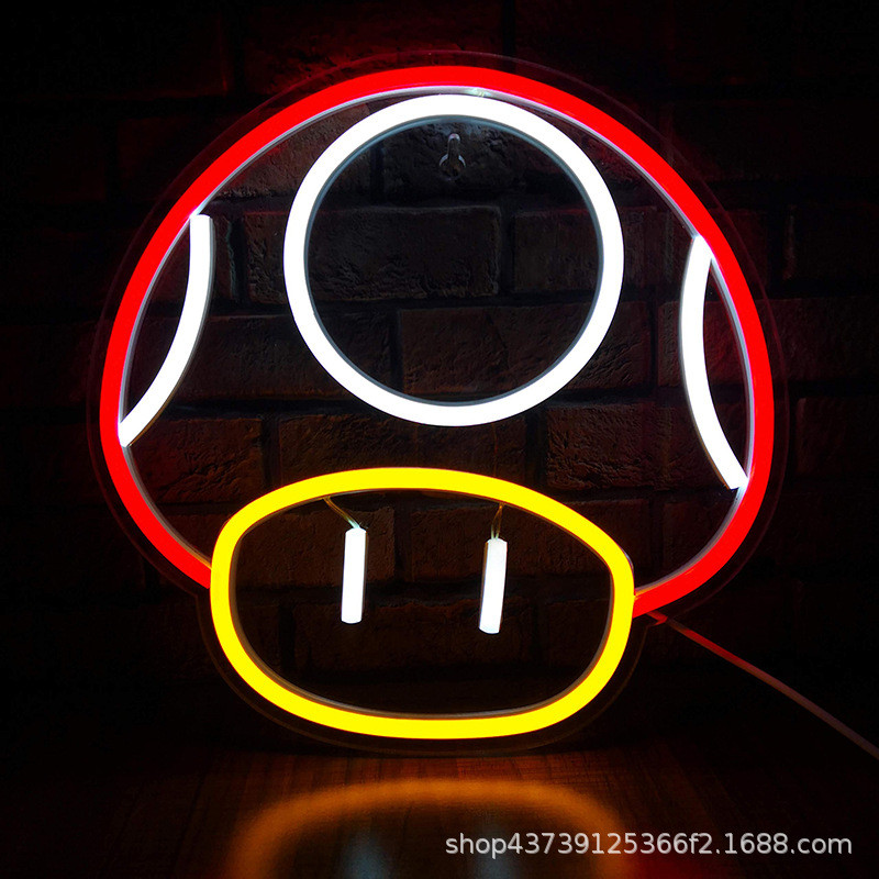 2022新款3d游戏夜灯led霓虹灯标志适用于电竞房卧室壁饰挂灯