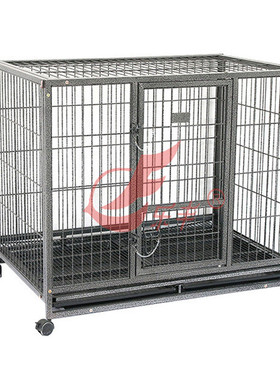 热销乐大中笼具方管铁丝狗笼黑色款丰犬宠物笼工厂直销