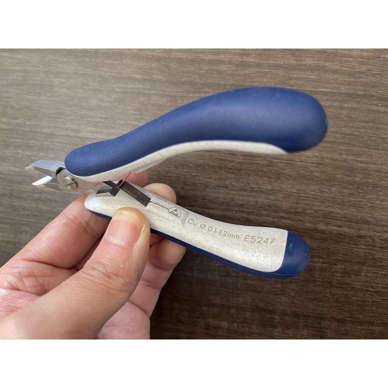 热销ideal-tek剪线钳es5247蓝色防静电剪线钳0.1-1.2mm