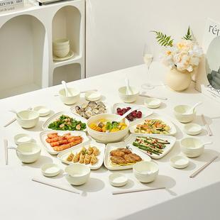 高级感家用年夜饭过年团圆桌碗碟套装 团圆饭拼盘餐具组2025新款