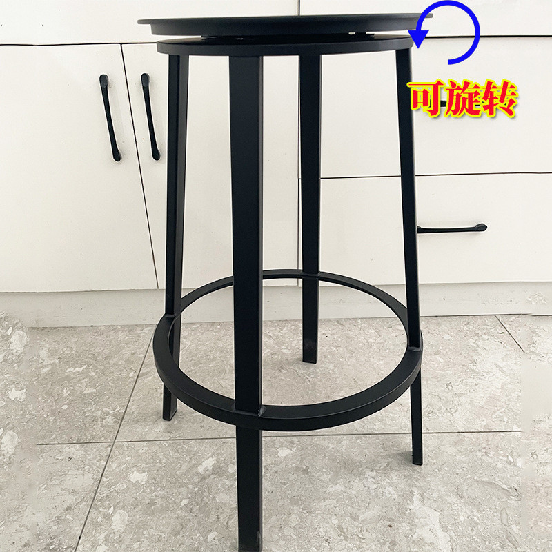 高脚凳吧台椅子金属旋转现代简约坐凳 酒吧椅咖啡厅酒吧铁艺吧椅