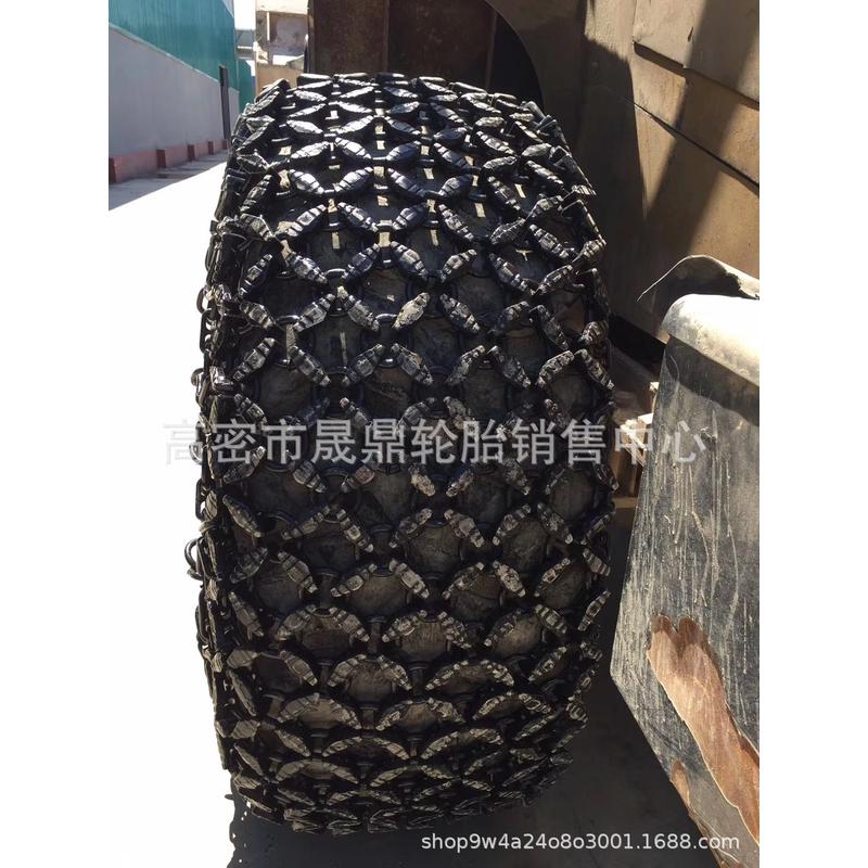 热销铲车轮胎保护链17.5/23.5-25保护隧道矿山加密方节装载机轮胎