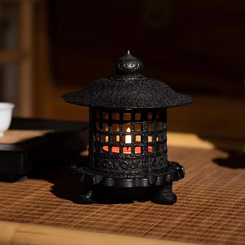 传统装饰仿真怀旧铸铁建筑复古长安雪仿古宫灯古代灯见灯铁艺烛台