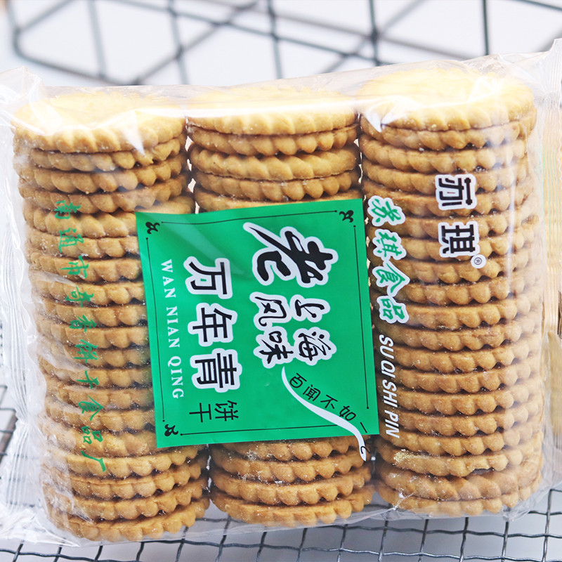 新日期南通特产苏琪万年青酥性饼干香葱咸味饼干老上海风味传统糕