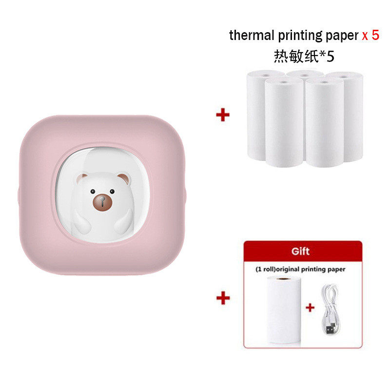 新款迷你打印机家用可便携式标签打印机手机热敏无墨小型连接