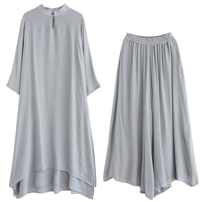 速发高品质2025年秋原创中式中长款文艺瑜伽服茶服禅舞服套装女