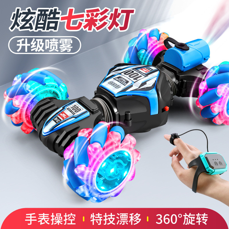 热销2.4g跨境变形感应扭变车四驱越野漂移手势迷你灯光音乐遥控车