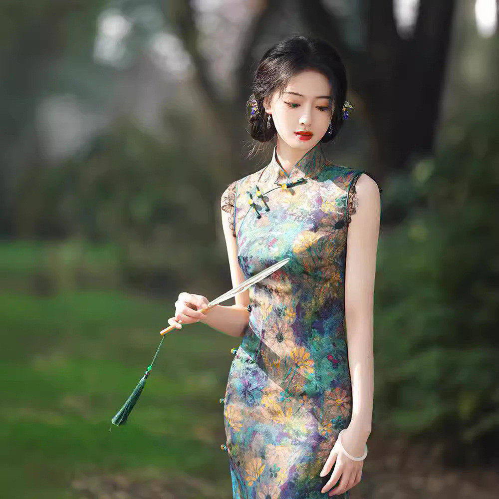 极速无袖旗袍2025新款改良年轻款少女复古民国风老上海高级感日常