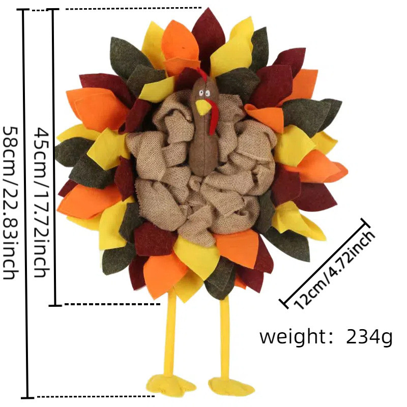 纵鸿感恩节花盘火鸡庭院门挂万圣节酒吧派对挂饰装饰品墙壁
