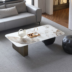 热销ssp08设计师现代轻奢茶几异形简约小户型长方形意式茶桌家用