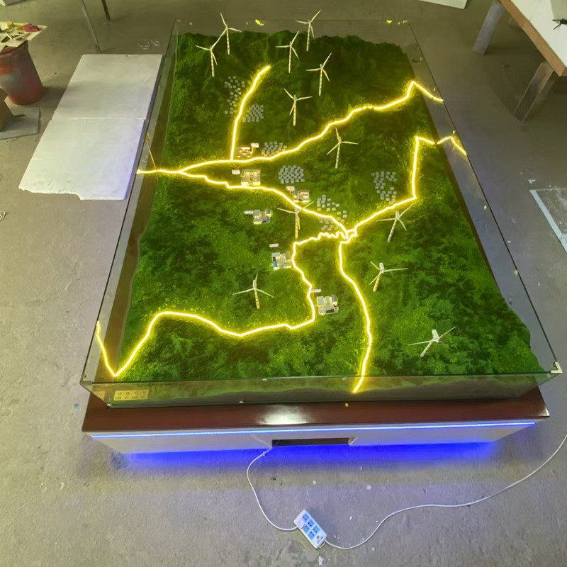 热销太阳能模型风力城市规划建筑地面风力沙盘模型小风车摆件diy