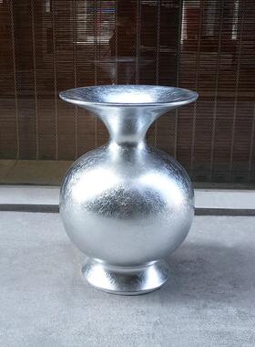 厂家供应玻璃钢四公司前台大肚瓶方柱家居酒店会所摆设03050