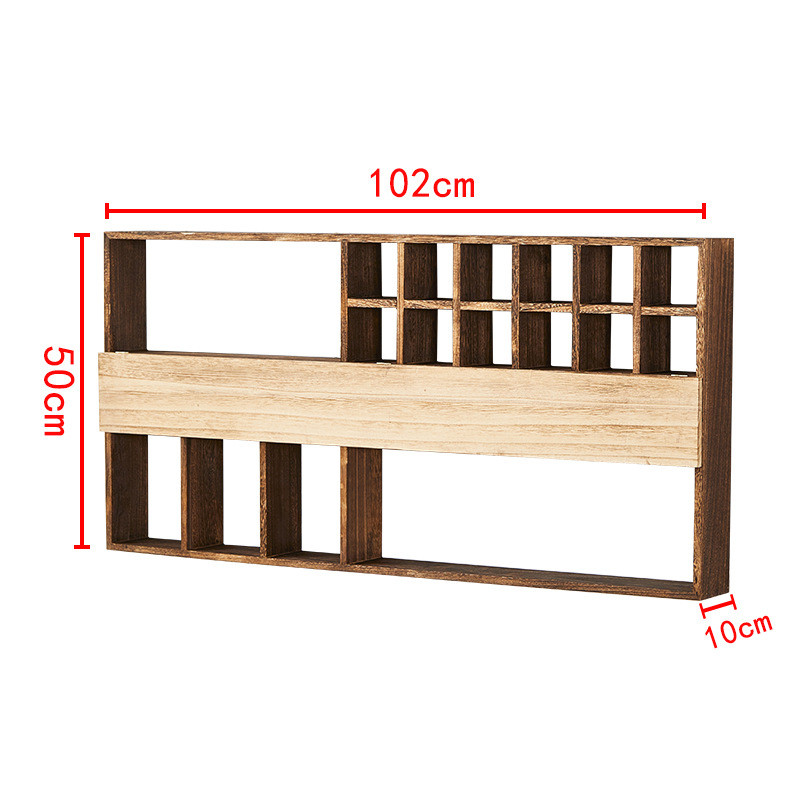 实木挂墙中式博古架墙上茶杯架壁挂式置物架多宝阁茶壶茶具收纳架