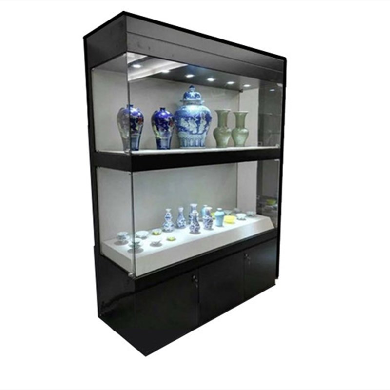 博物馆展示柜艺术品展览柜雕像展示台玻璃柜子文物展柜古董陈列柜
