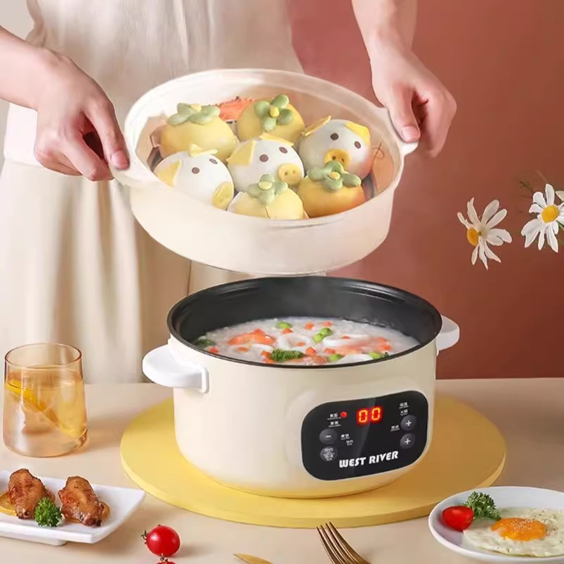 德国电煮锅全自动电炒锅多功能电饭锅家用电火锅蒸煮智能预约保温