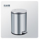 不锈钢垃圾桶酒店脚踏垃圾筒客房收纳桶缓降定商用宿舍圆形厕所盖