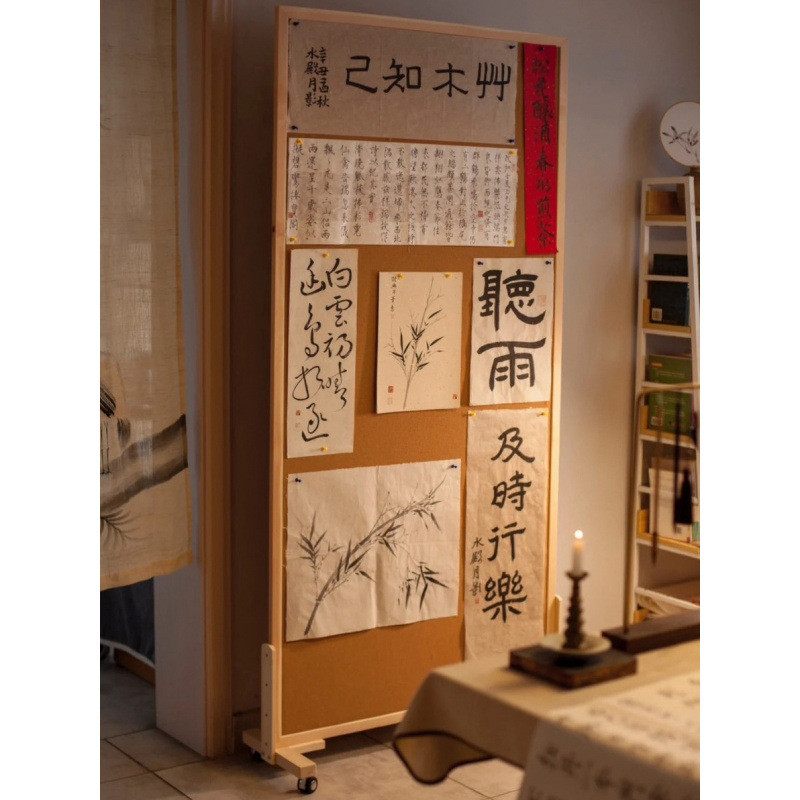 热销爆移动留言板展板展示板公告宣传栏款软木板照片墙落地立式支