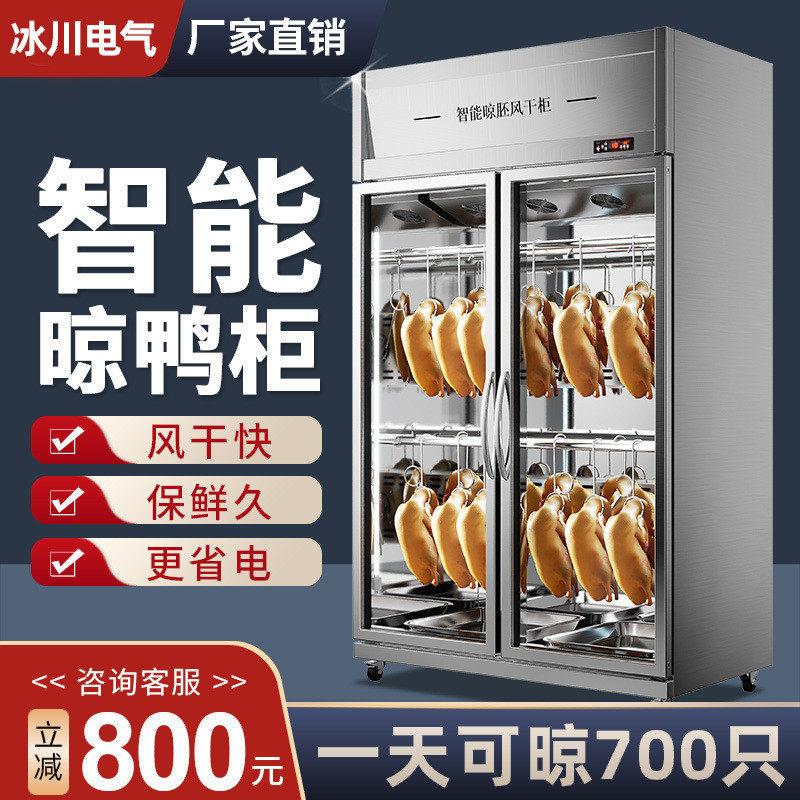 热销冰川电气五花肉晾鸭柜商用烤鸭烧鹅风干烧腊吹干机除湿保鲜晾