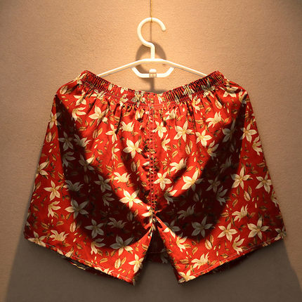 宽松男士内裤平角纯棉居家时尚舒适裤衩睡裤休闲四角阿罗短裤头