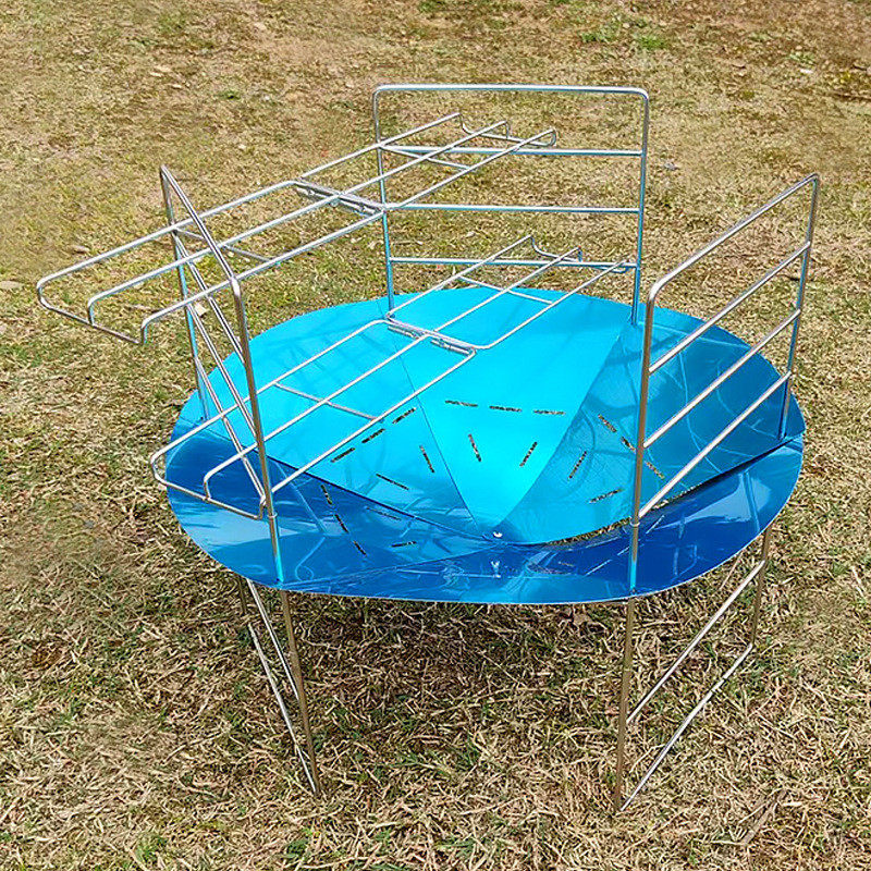 户外迷你卡片不锈钢便携小型拆装式烧烤炉野营折叠多用途烧烤架