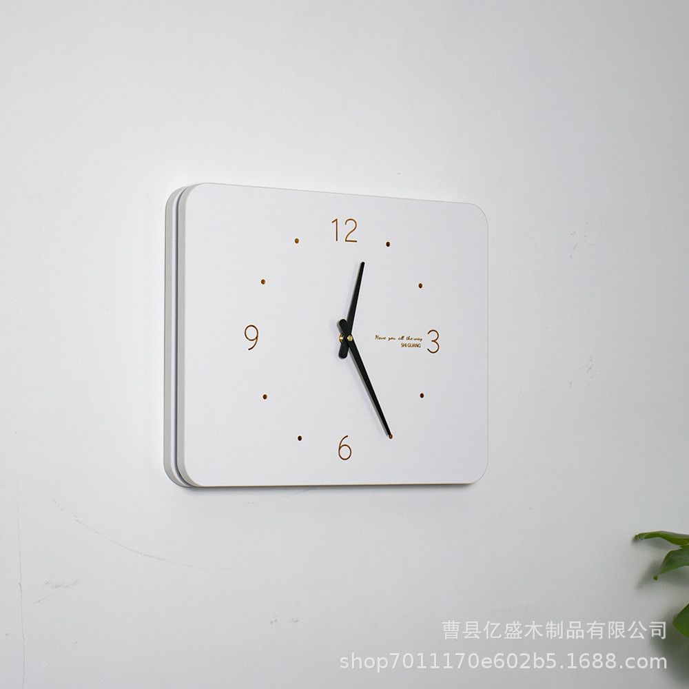 钟表小户型客厅背景墙装饰钟表盘配电箱电闸盒遮挡挂画免打孔挂钟