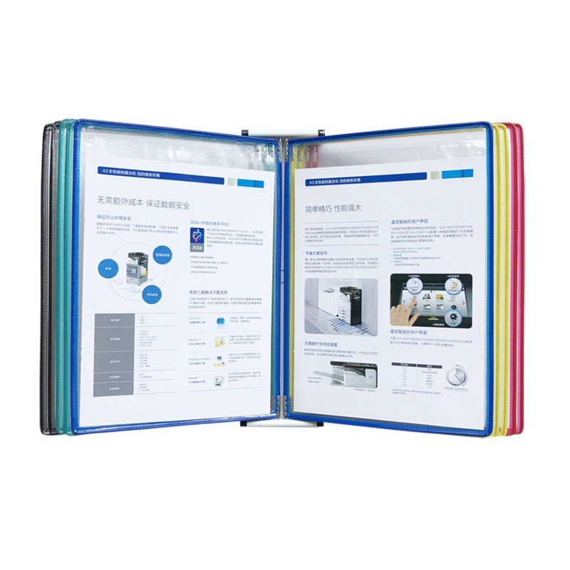 热销热销吉武10页壁挂式资料架A4标准作业指导书展示文件夹文件万