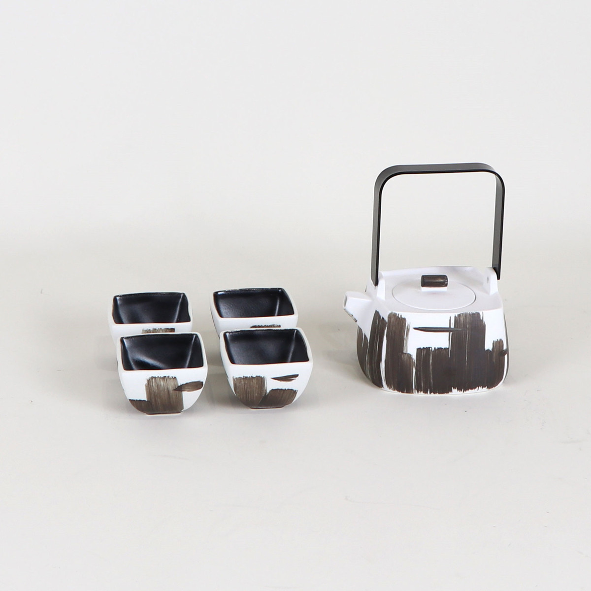 热销新中式水墨陶瓷茶具套装摆件酒店样板间售楼处装饰品茶桌茶台