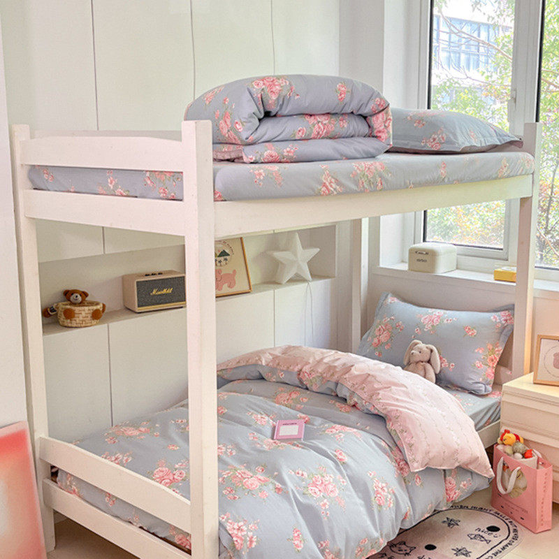 2024新款全棉印花上下铺学生宿舍床三件套床上用品三件套床单被套,床上用品,床品套件/四件套/多件套,淘宝优惠券,粉丝福利购,淘宝优惠卷