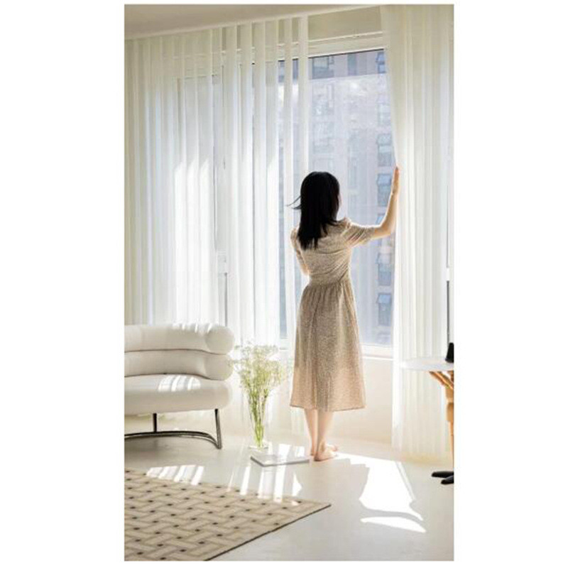 网红梦幻帘垂直帘 手动电动竖百叶遮光窗帘 阳台客厅隔断帘可代发