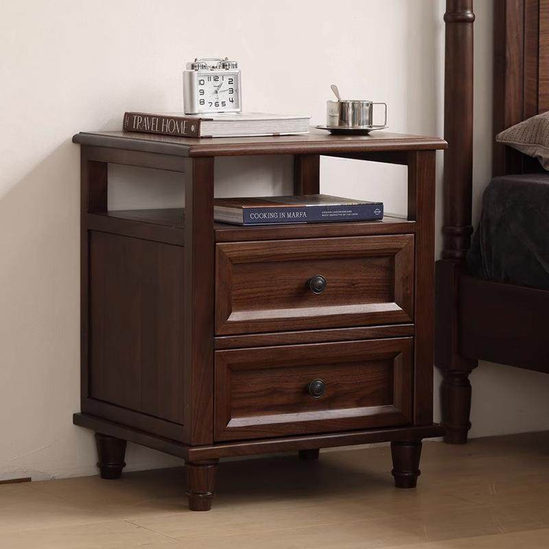 热销美式储物柜现代简约卧室床头收纳柜置物柜轻奢高端小型实木床,住宅家具,床头柜,淘宝优惠券,粉丝福利购,淘宝优惠卷