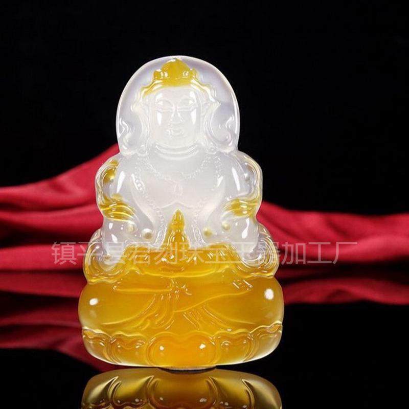 4天然冰种玛瑙玉髓金蝉貔貅吊坠俏色玉髓佛观音山水牌挂件包邮