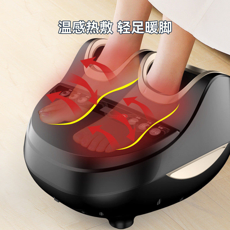 热销足底家用多功能足部按摩器电动热敷腿部足疗机脚底穴位揉捏按
