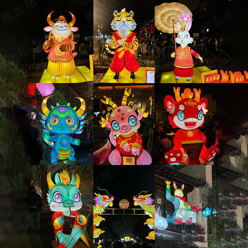 热销十二生肖花灯春节街景城市亮化道具商场节日氛围营造花灯制作