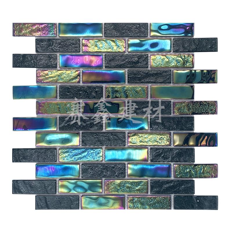 幻彩水晶玻璃马赛克水池鱼池游泳池茶餐厅卫生间墙砖吧台背景ktv