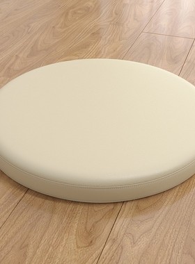 vhm7圆形坐垫皮革地上吧台凳垫卡座飘窗蒲团记忆棉防滑餐椅垫软座