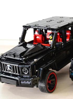 热销moc-77314梅图纸d斯g63brabus（2021）电子赛拼插积木2010片