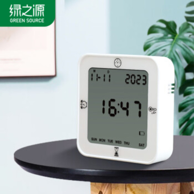 厂家供应绿之源i6重力魔方-智能多功能温湿度计小闹钟