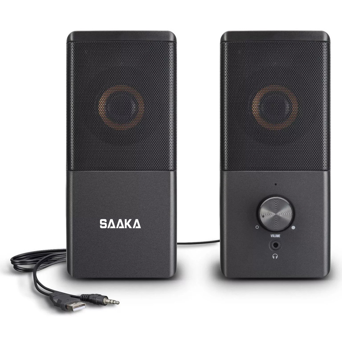 SAAKA 笔记本台式电脑组合音箱 户外家用2.0小音箱重低音炮 跨境