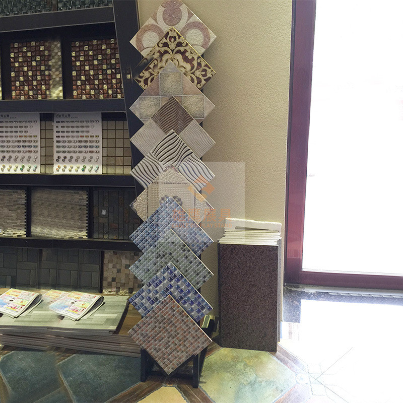 300600瓷砖展示架可移动石材展架展会货架子用墙砖展示柜金属参展